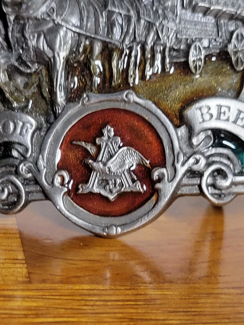 Budweiser King Of Beers Vintage Silver Tone Belt Buckle